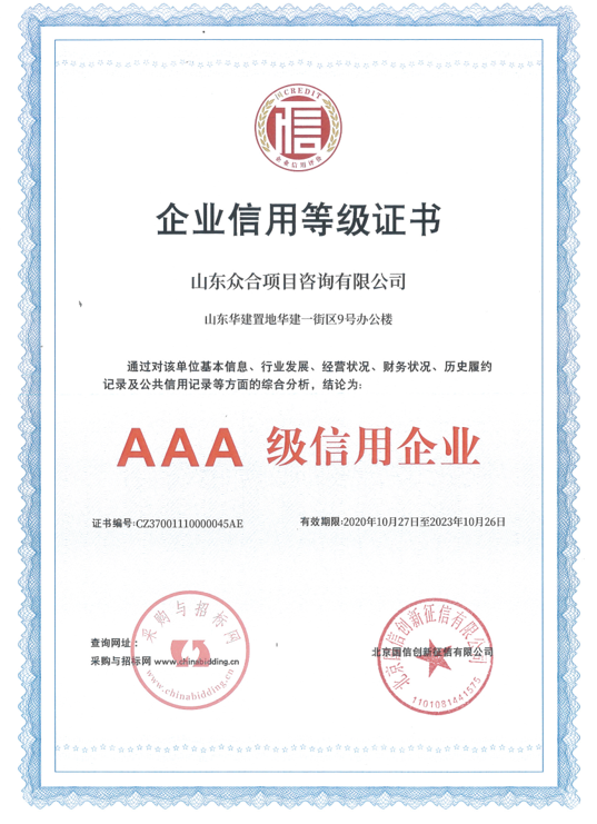 企業(yè)信用等級